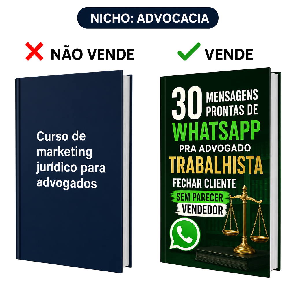 Nicho Advocacia - não vende vs vende