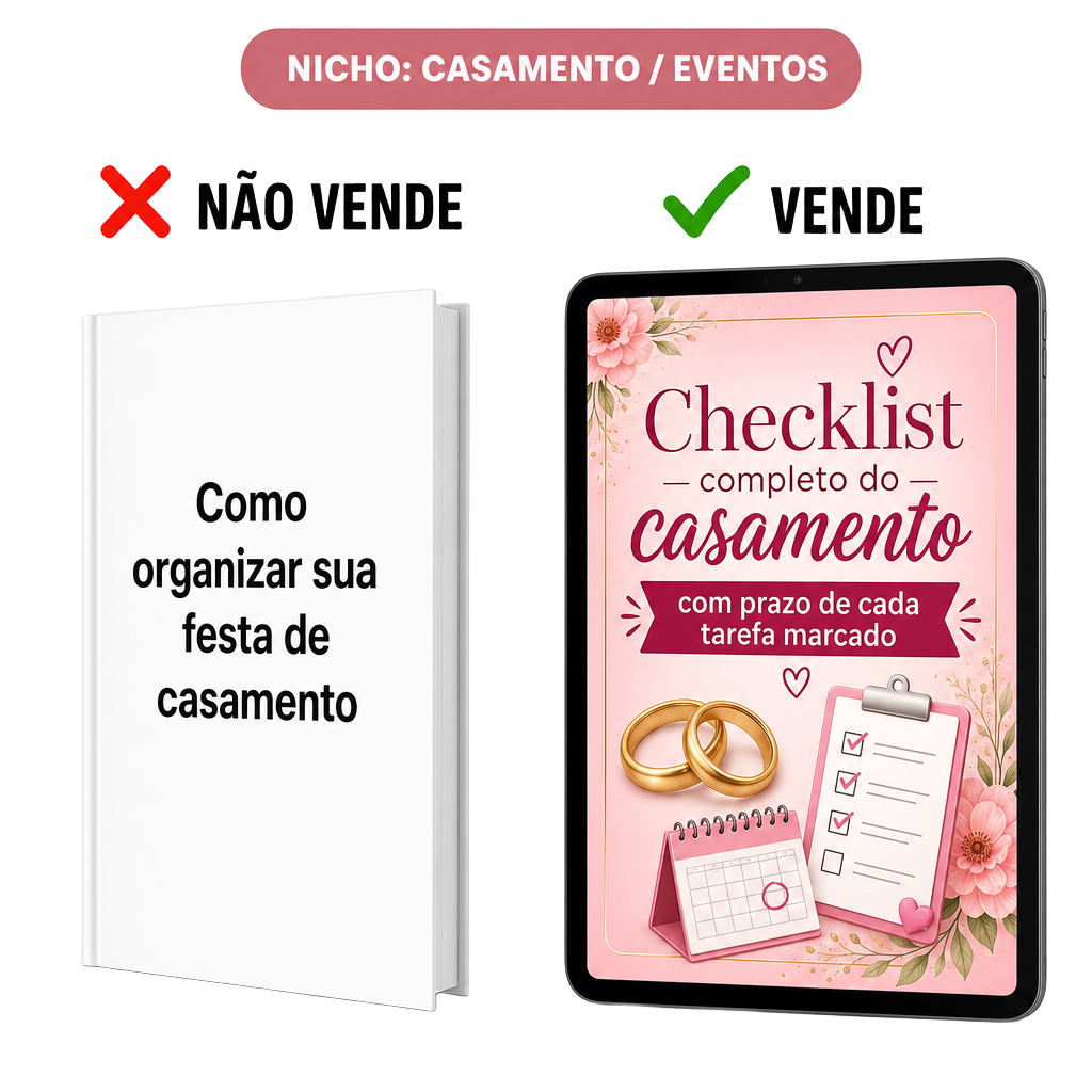 Nicho Casamento - não vende vs vende